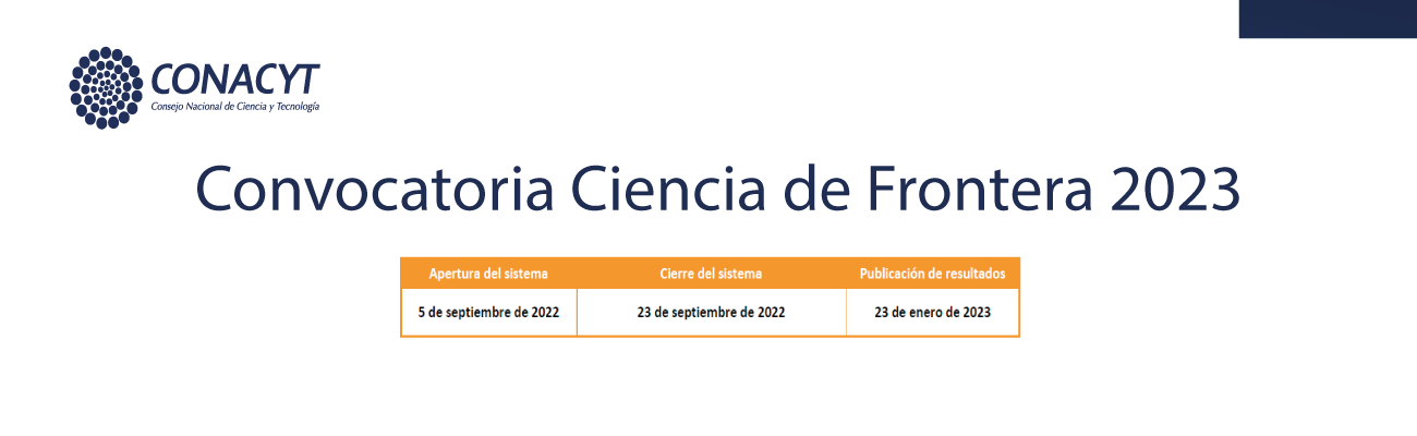 Convocatoria Ciencia de Frontera 2023