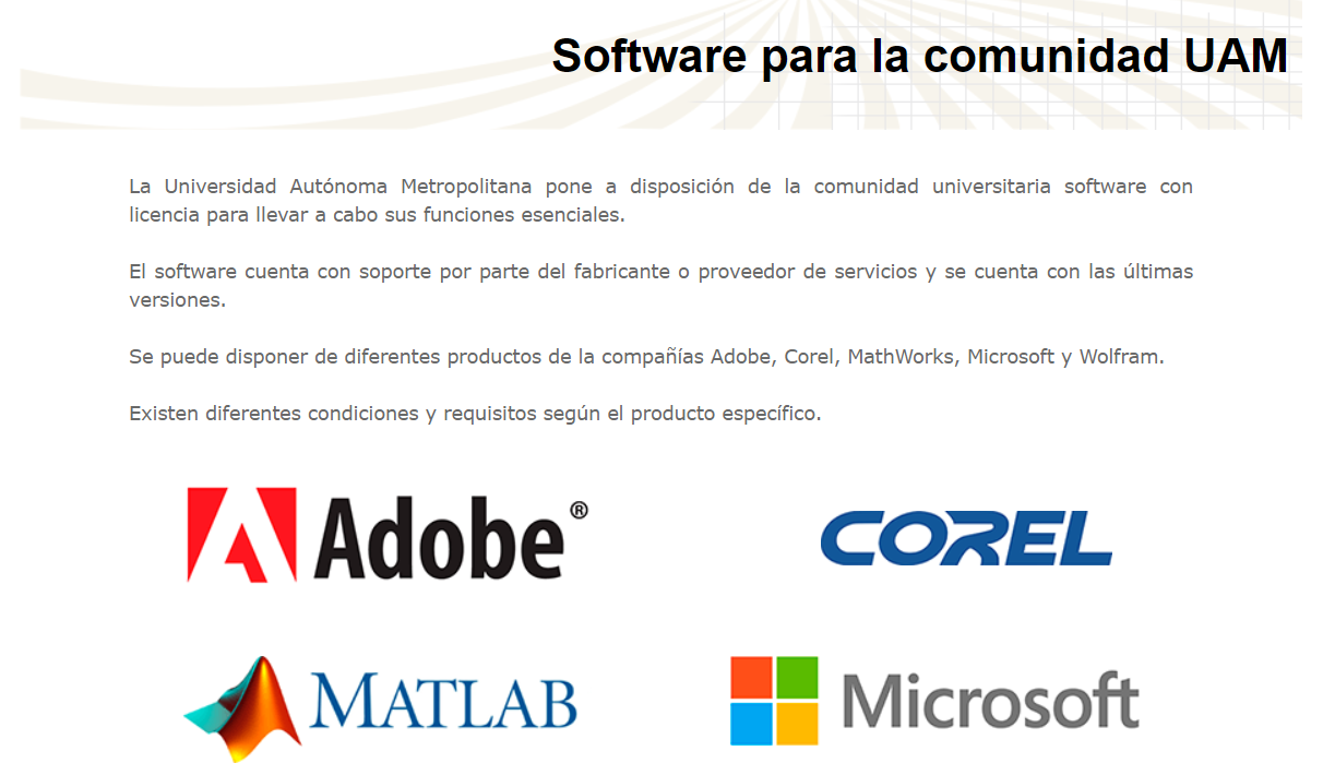 Software para la comunidad UAM