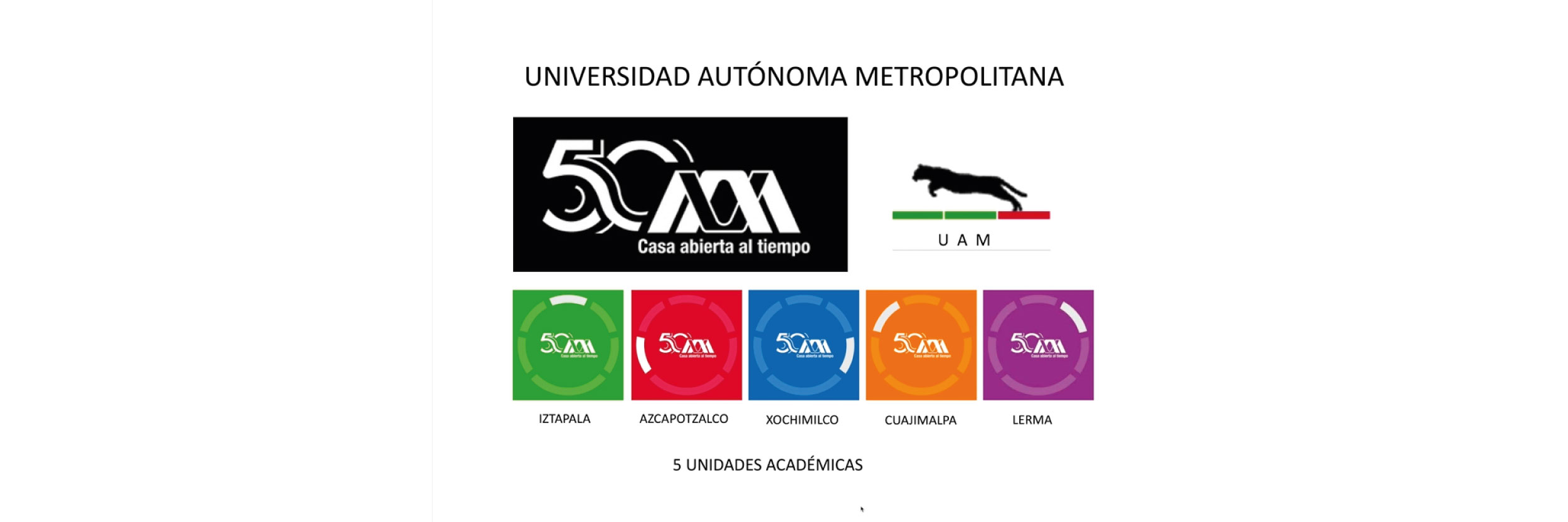 Unidades Academicas de la UAM